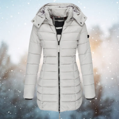 Warme Pufferjacke Damen - Fitted Design - Wasserfest - Abnehmbare Kapuze