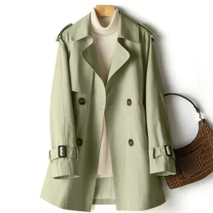 Frauen Trenchcoat Elegант Mit Gürtel