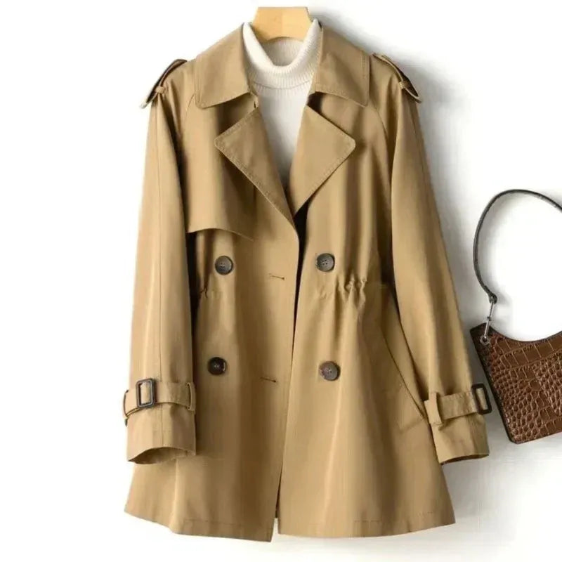 Frauen Trenchcoat Elegант Mit Gürtel