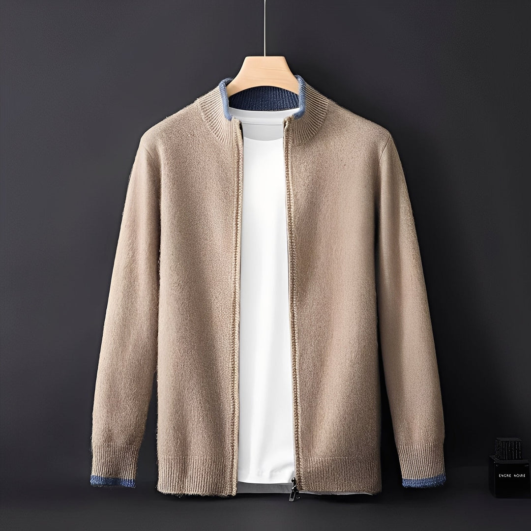 Herren Cardigan Lässig Reißverschluss Modern