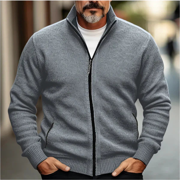 Männer Cardigan Stehkragen Mit Seitentaschen