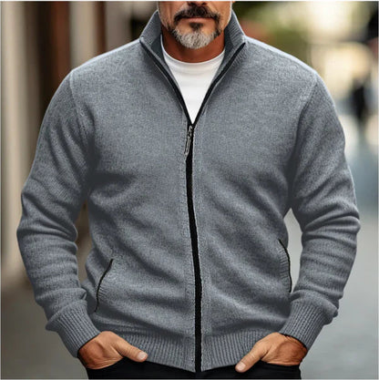 Männer Cardigan Stehkragen Mit Seitentaschen