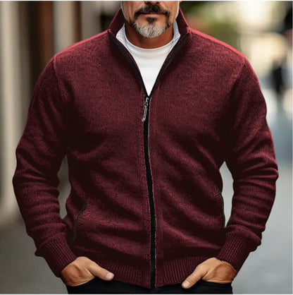 Männer Cardigan Stehkragen Mit Seitentaschen
