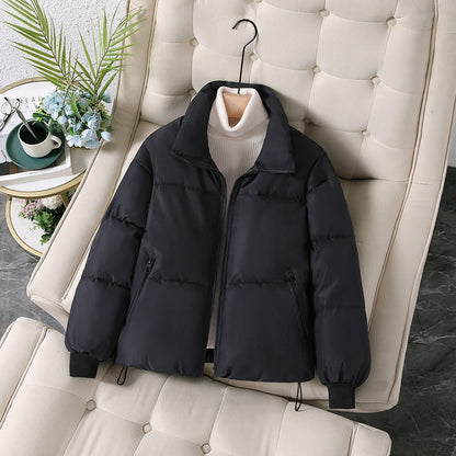 Übergröße Pufferjacke Steppdesign Stehkragen - IdealeKleiden