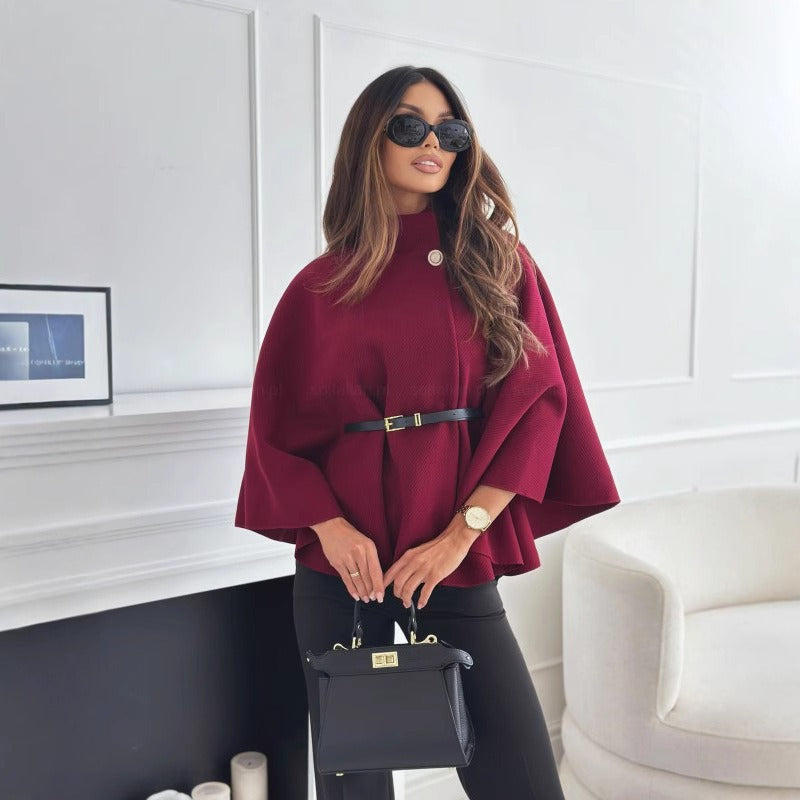 Elegantes Damenkleid Wollmischung Tailliert Modern - IdealeKleiden