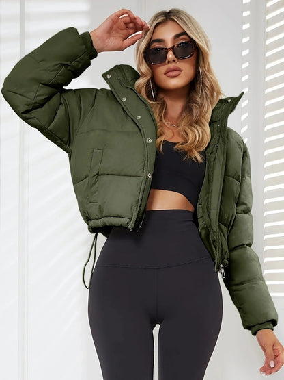 Warme Pufferjacke Oversized Kapuze Frauen
