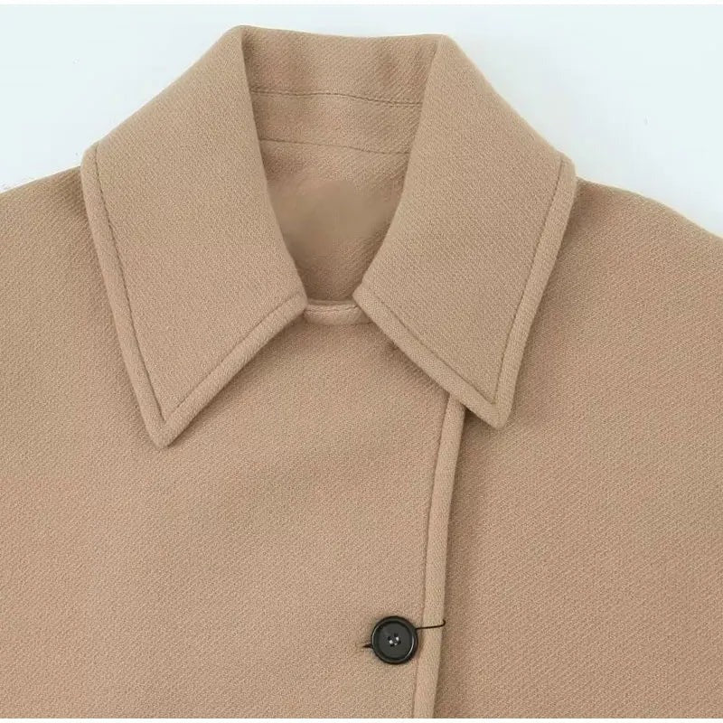 Übergrößen Peacoat Doppelreihen Jacke Damen - IdealeKleiden