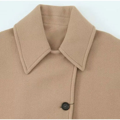 Übergrößen Peacoat Doppelreihen Jacke Damen - IdealeKleiden