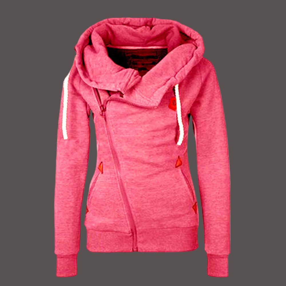 Kapuzenjacke Unisex Asymmetrisch Modern