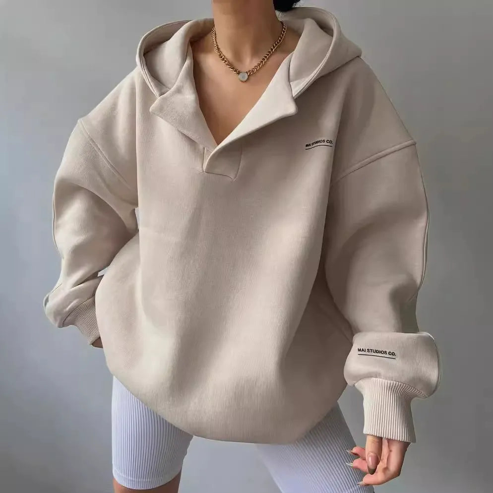 Große Kapuzenpullover Übergröße Fleece Bequem