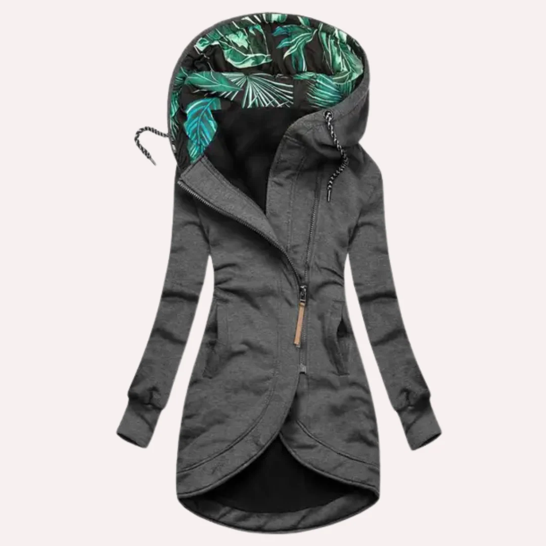 Frauen Fleecejacke Slim Fit Kapuze