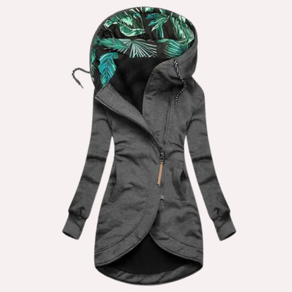 Frauen Fleecejacke Slim Fit Kapuze
