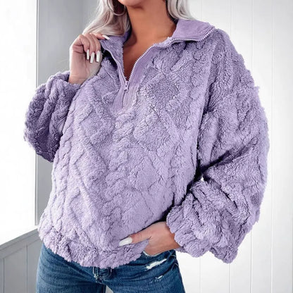 Damen Pullover Sweatshirt Lockere Passform Lange Ärmel