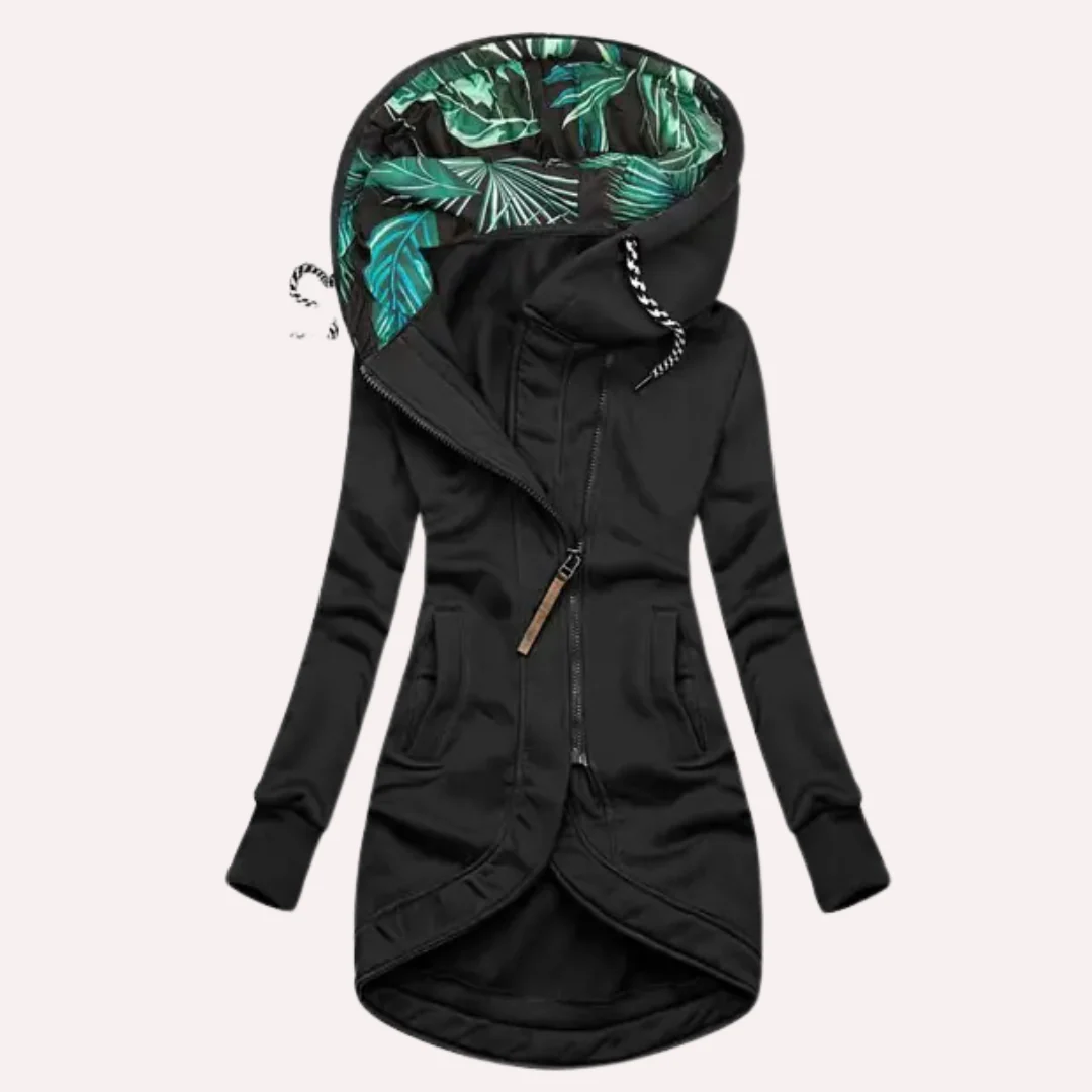 Frauen Fleecejacke Slim Fit Kapuze