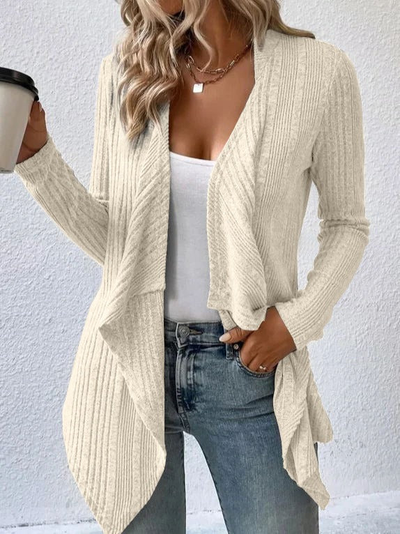 Bequeme Strickjacke Wollmix Relaxed Fit - IdealeKleiden