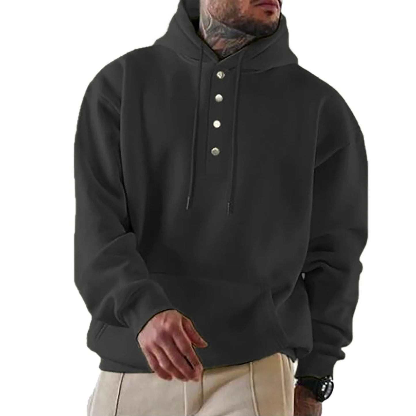 Kapuzenpullover Bequem Fleece Moderner Style