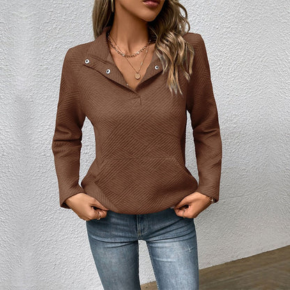 Klassisches Sweatshirt Stehkragen Modern Design