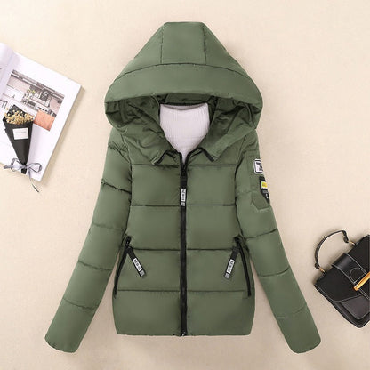 Wintersteppjacke Damen Warm Gefüttert Kapuze