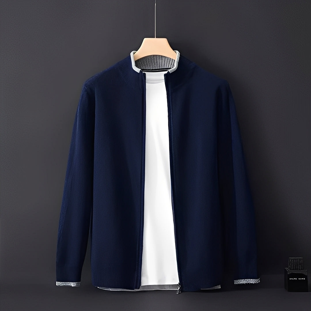 Herren Cardigan Lässig Reißverschluss Modern