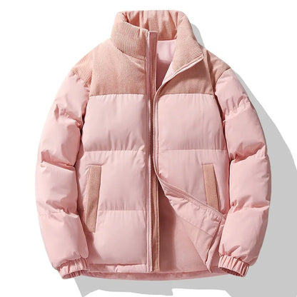 Winterjacke Oversized Gequiltet Corduroy Kragen