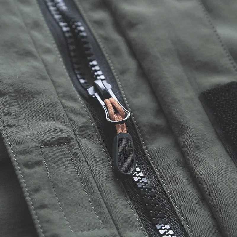 Herren Freizeitjacke Funktionale Taschen Outdoor - IdealeKleiden