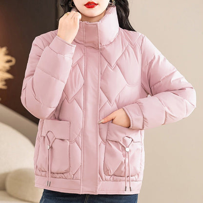 Winterjacke Damen Gepolstert Lässig Reißverschluss