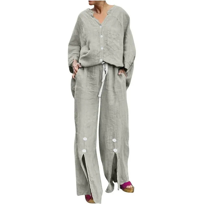 Kleiden Set Strickjacke und Hose Bequem Baumwoll