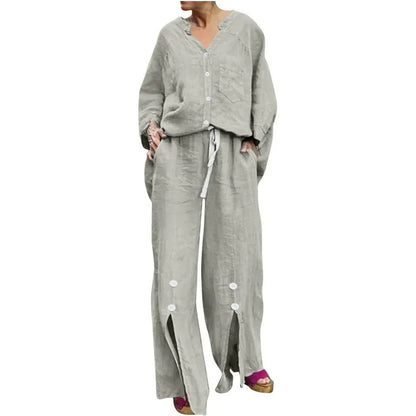 Kleiden Set Strickjacke und Hose Bequem Baumwoll