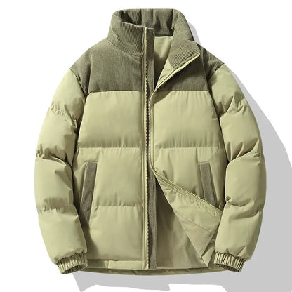 Winterjacke Oversized Gequiltet Corduroy Kragen