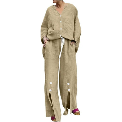 Kleiden Set Strickjacke und Hose Bequem Baumwoll