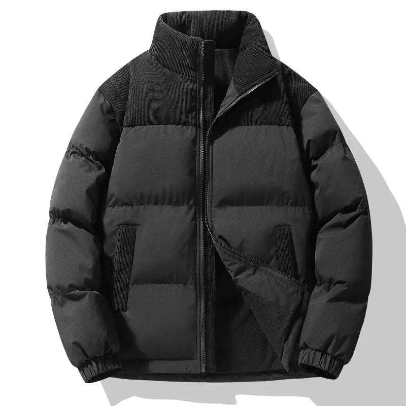 Winterjacke Oversized Gequiltet Corduroy Kragen