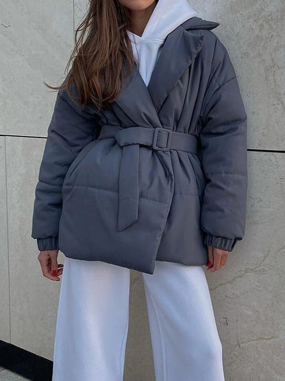Gürteltaschen Pufferjacke Wickel Stepp Winterjacke