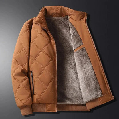 Warme Winterjacke Gepolstert Fleece Innenwinddicht