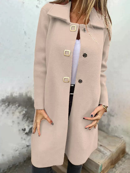 Wollkleid Elegant Knielang Schmal - IdealeKleiden