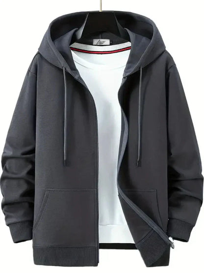 Kapuzenpullover mit Reißverschluss und Vordertaschen