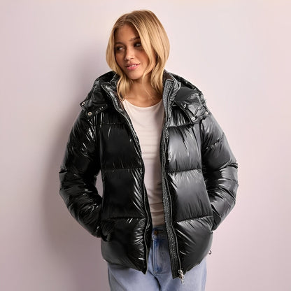 Damen Winterjacke Abnehmbare Kapuze Warm