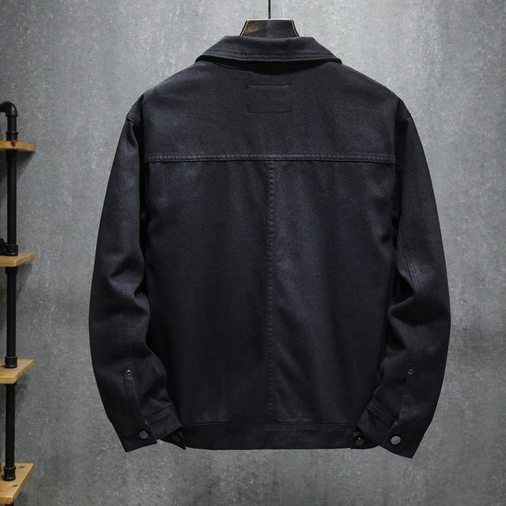 Praktische Herrenjacke Schwarz mit vielen Taschen - IdealeKleiden