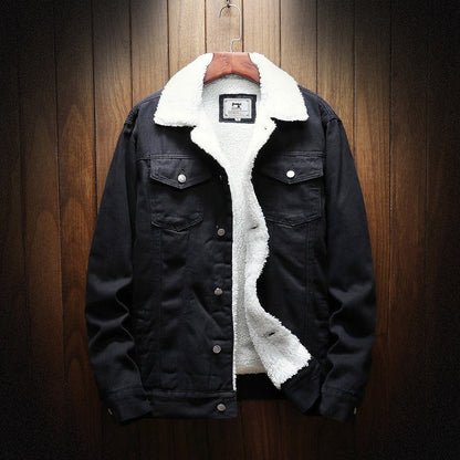 Coole Jeansjacke Fleece Innenwarm