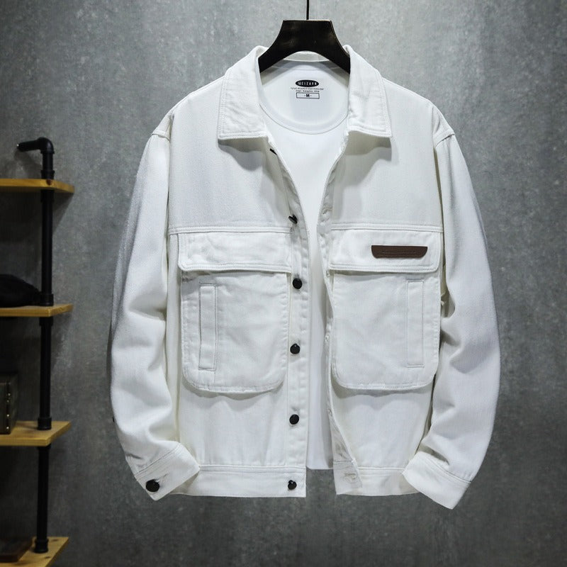 Praktische Herrenjacke Schwarz mit vielen Taschen