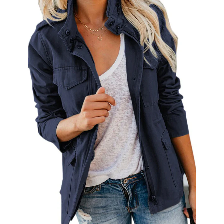 Praktische Outdoor-Jacke Relaxed Fit Baumwolle