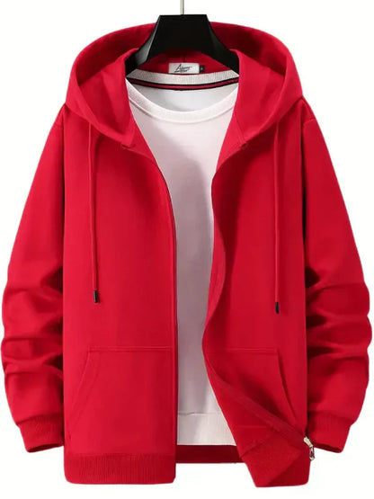 Kapuzenpullover mit Reißverschluss und Vordertaschen