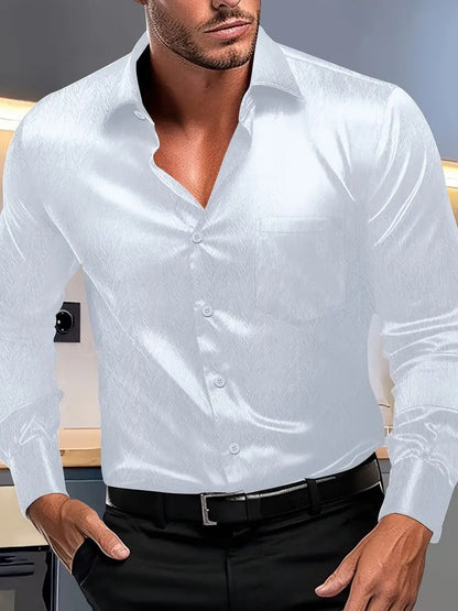 Elegantes Kleid Slim Fit Seide Spitze Kragen