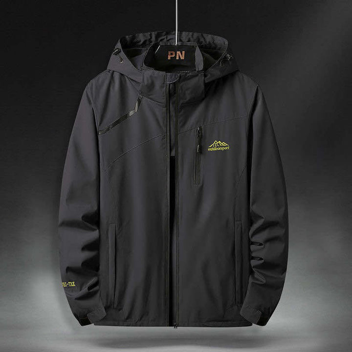 Wasserdichte Herrenregenjacke Kapuze