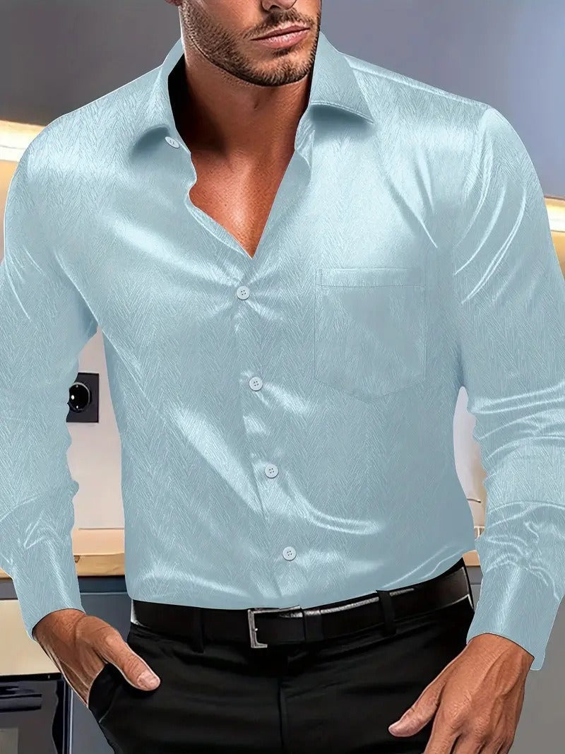 Elegantes Kleid Slim Fit Seide Spitze Kragen
