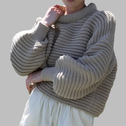 Große Strickpullover Damen Übergröße Wollmix