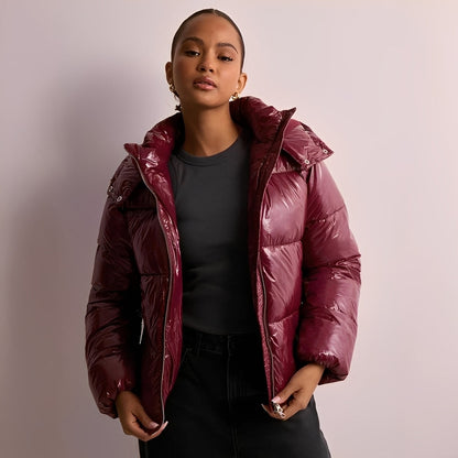 Damen Winterjacke Abnehmbare Kapuze Warm