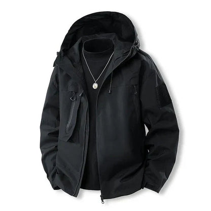 Wasserdichte Outdoor-Jacke Kapuze und Reißverschluss-Taschen