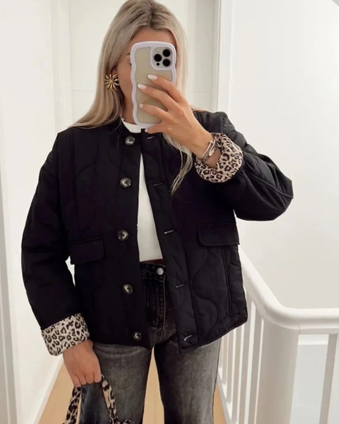 Elegante Leopardenjacke Damen Design