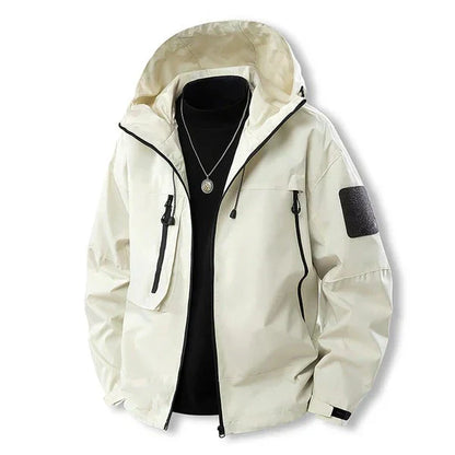 Wasserdichte Outdoor-Jacke Kapuze und Reißverschluss-Taschen