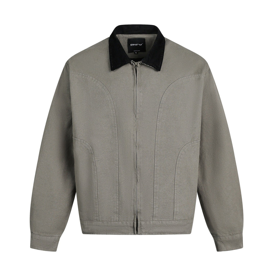 Herren Lederjacke Wildleder Optik Schnellverschluss